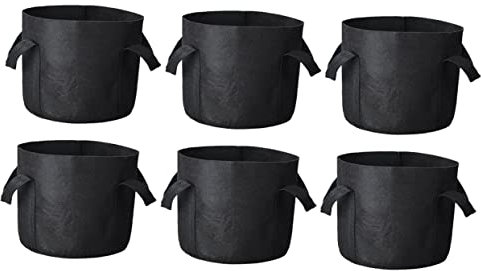 BESPORTBLE 6stücke Vlies Pflanzensack Runde Atmungsaktive Pflanzbeutel Für Drinnen Und Draußen Zur Pflanzenwachstums Und Einfacher Handhabung