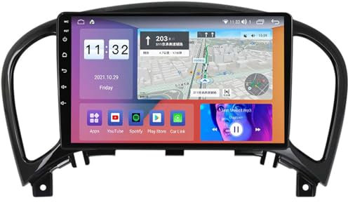 Autoradio Android 12 Lettore Video multimediale per Auto per N-Issan Juke 2010-2014, Navigazione satellitare GPS Touch Screen da 9 Pollici Lettore Video multimediale Ricevitore FM BT con 4G 5G WiFi
