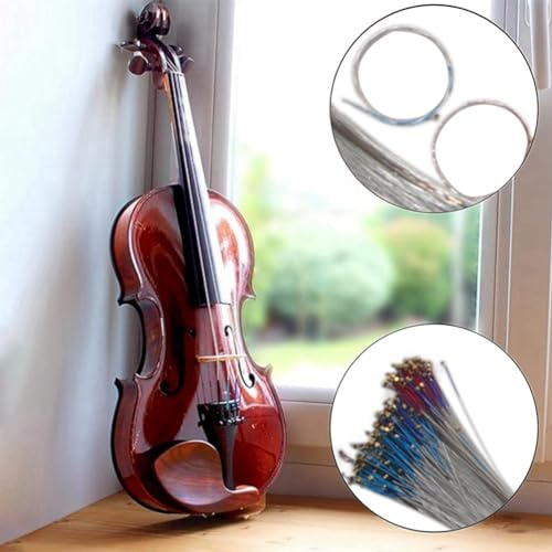 Qerwsdty Violinsträngar elektronisk sträng för violin violinsträngar tillbehör för instrument 4/4 3/4 violin reservdelar tillbehör 40 stycken