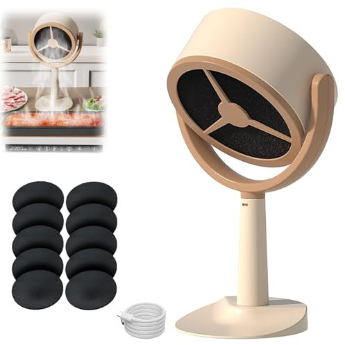 Soplador de humo para fumadores de interior, mini campana de ahumador extraíble, purificador de humo para fumadores de interior, ventilador purificador de aire de humo portátil (Enchufe directo)