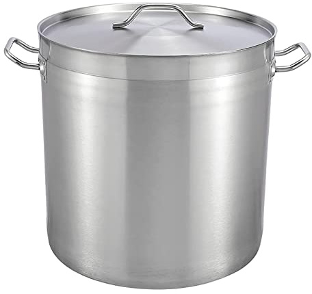 KOMFGT Soup Bucket/Soup Pot 201 Stainless Steel Composite Bottom Commercial Big Soup Pot Braised Cooking Bucket (45cm)