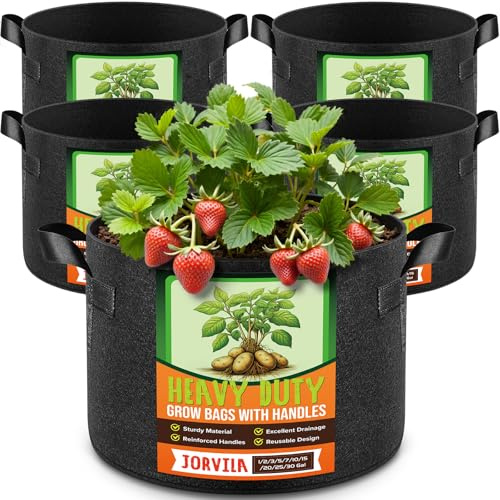 Jorvila 5-Pack 5 Gallon Grow Bags