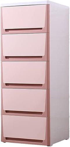 SHANYAYALI Aufbewahrungsschrank, Spind, Kindergarderobe, große Kapazität, Schubladentyp, mehrschichtiger Kunststoff, geeignet für Wohnzimmer, Schlafzimmer, Kinderzimmer (Rosa, 6 Ebenen)