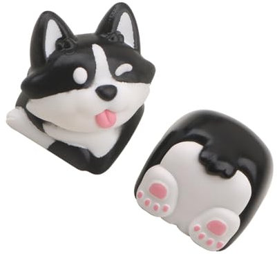 Dekorative 3D-ABS-PVC-Tastenkappe Corgis Butt Keyboards Keycap zur Personalisierung mechanischer Tastaturen