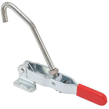 J Hook Type Toggle Clamp, Pull Clamp Hook Quick Release Heavy Duty Woodworking Holding Draw Latch Action for Tool Box Woodworking Jigs