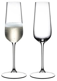 RIEDEL GRAPE Lot de 2 flûtes à champagne en cristal transparent, fabriquées à la machine