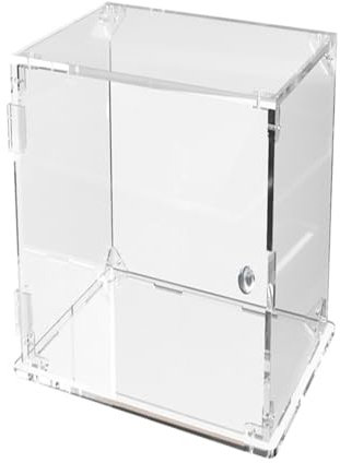 Xyrona Acryl Vitrine Große Acryl-Vitrinen mit Tür, 10, 15, 20, 25, 30, 35, 40, 50cm Hohe Vitrine, Staubdichte Thekenvitrine für Modelle/Trophäen/Souvenirs(L20xW35xH45cm/8x14x18)
