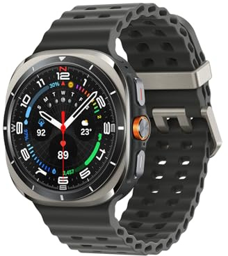 Samsung Galaxy Watch Ultra (2025) Smartwatch mit Galaxy AI, Fitness-Uhr, Marine Band, Titan-Gehäuse, Schnellbutton, Dual-GPS, 64 GB Speicher, 47 mm, LTE, Titanium Silver, 3 Jahre Herstellergarantie