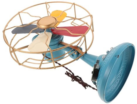 PRETYZOOM Ventilateur de Table Fer Style Vintage Modèle Éventail Décoratif Ornement de Bureau Rétro
