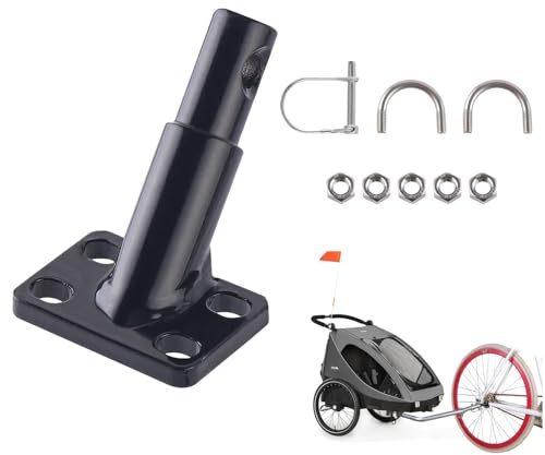 Komergave Remorque de vélo, attelage de remorque de vélo, attelage de vélo avec goupille de sécurité pour remorque d'enfant, chien, animal de compagnie
