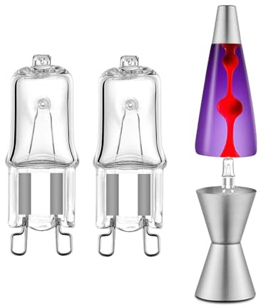 MouMouPurr G9 Lavalampen-Ersatzlampe, 40 W Glühbirne für 36,8 cm Lavalampe, G9-Sockel, 2700 K warmweißer Reflektor-Typ, dimmbar (2er-Pack)