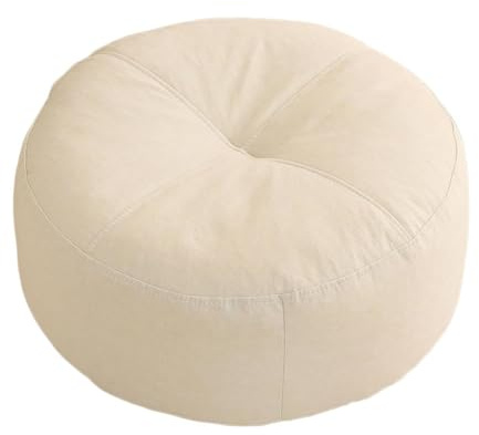 Bodenkissen, dickes Sitzkissen für Bodenfenster, Meditation, Nackenrolle, Yoga, stützendes Kissen, dekorativer Pouf, Sitzkissen, Tatami-Bodenkissen für Wohnzimmer, Tatami, Schlafzimmer (beige, rund)