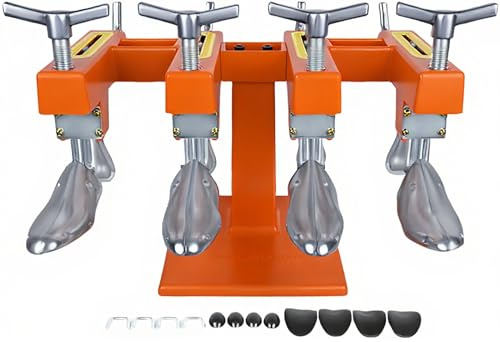 Máquina estiradora de zapatos de dos cabezales, profesional, ajustable, ancho y largo, expansor de zapatos de aluminio con escala, expansor de zapatos portátil (4 pares)