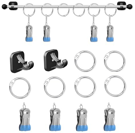SINZONeu® Tige Magnétique Réglable - Support Fort pour Tableau Blanc, 40-76 cm Porte Flip Calendrier & Affiches pour Salle de Classe Fournitures Enseignant avec O-Rings & Pinces