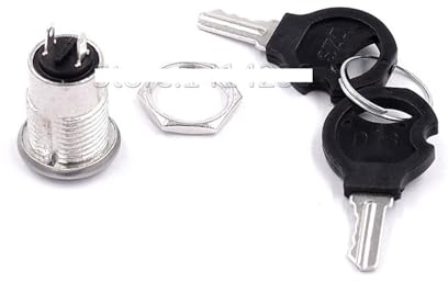 XHAJCSJWGD Interruttore a Chiave da 12 mm, Interruttore di Blocco ON/off, KS-02, Interruttore elettronico KS02, 3 A 250 V