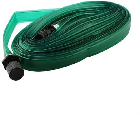 Tuyau d'arrosage plat en PVC pour arrosage ciblé des arbustes, fleurs et légumes pour jardin (10 m)
