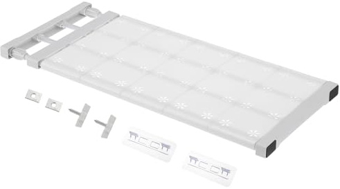 QUARKZMAN Spännbart Expanderbart Hyllpjäs för Garderob 60cm Till 100cm Justerbar Garderobsorganiserare 2.4cm X 24cm Hyllpjäs med Blommönster för Klädskåp Kök Sovrum