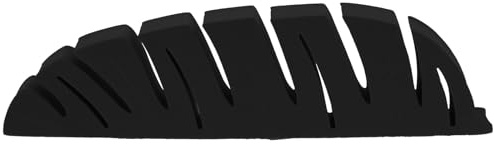 ADOCARN Support Design Créatif Porte-Brosse à Dents Pinceaux de Maquillage et Multifonction Résistant à la Chute Noir en Matériau Synthétique Forme Feuille pour Salle de Bain