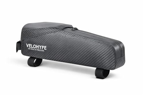 Velohype Oberrohrtasche | 2,5 Liter | 100% Wasserdicht | extra Fester Halt - für Gravelbike, Rennrad, MTB