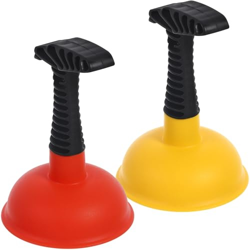 Healeved 2 Pezzi Sturalavandino Potente per Cucina e Bagno Impugnatura Ergonomica in TPR, Facile da Usare per Rimuovere Ostruzioni, per Bagno e Hotel