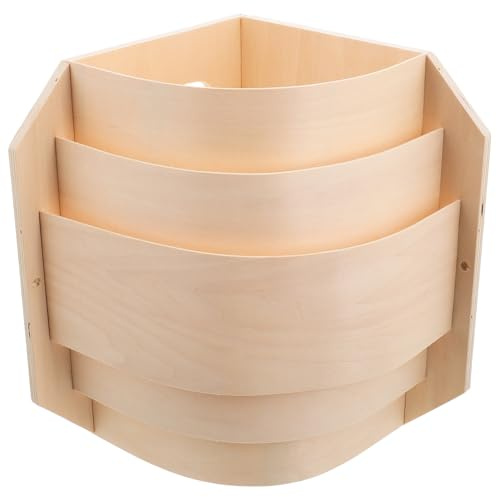 Generico Paralume e Struttura Stabile per Sauna in Legno Khaki con Design a Angolo Retto, Facile Installazione per Lampada da Sauna in Ambienti Domestici e Hotel
