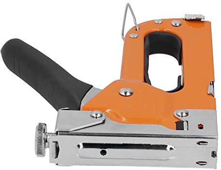 Hyuduo Grapadora de Clavos Manual Pistola Grapadora de Clavadora Brad Multifuncional para Puerta en Forma de U y Clavos Rectos Herramienta Manual para Mejoras en el Hogar Carpintería Valla de Jardín
