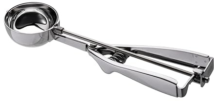 Piazza Professioneller Eislöffel aus Edelstahl mit Portionierer mit Durchmesser 3,7 cm – Löffel für Eis und Süßigkeiten, Küchenutensilien mit Design für perfekte Schalen und Kegel – Made in Italy