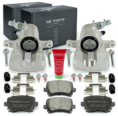 Bremsen/2x Bremssattel + Bremsbeläge hinten NB PARTS GERMANY 10045136