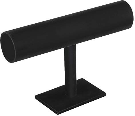 Black Flannelette Bracelet Chain Watch T-Bar Rack Jewelry Hard Display Stand Holder Jewelry Organizer Hard Display Stand