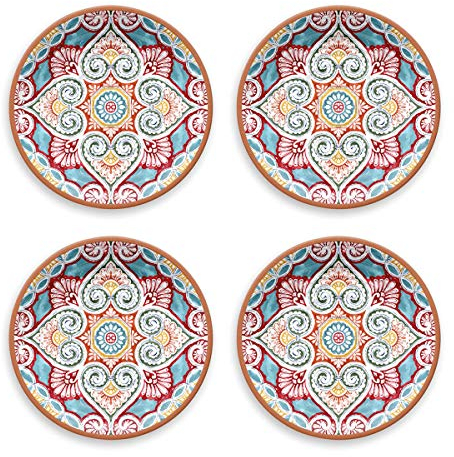 Epicurean Set of 4 Rio Corte Melamine Dinner Plates