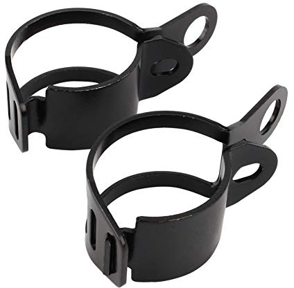 Fydun Motorrad Blinker Halter 30-43mm Blinker Halterung 1 Paar Gabelverlagerungsklemmen Montagehalterung HNH (Schwarz)