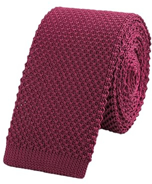 WANYING Herren 5.7cm Schmale Krawatte Strickkrawatte Gestrickte Narrow Krawatte Knit Tie Retro Vintage Casual Büro Basic - Einfarbig
