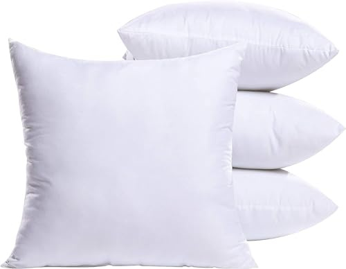 MIULEE Kissen 50x50 cm Füllung 4er Set, Waschbare Kissenfüllung Sofakissen, Polster Innenkissen Dekokissen, Polyester Füllkissen als Couchkissen, Sofa Kissen, Zierkissen, Kisseninlet 30 x 50