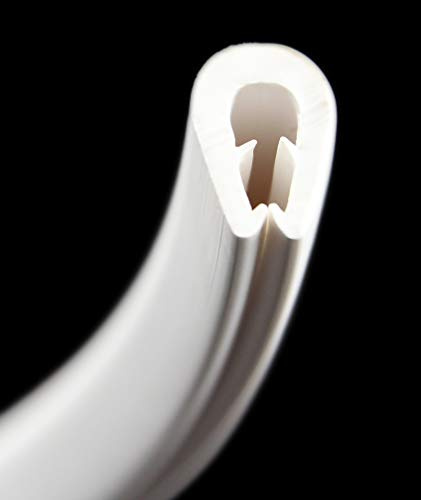 SMI-Kantenschutz KS-TPE3-5W für 3-5mm TPE Weiß selbstklemmend ohne Kleber rostfrei ohne Metalleinlage- Kantenschutzprofil, Kederprofil, Kantenprofil für Autotüren, Bleche (1 m)