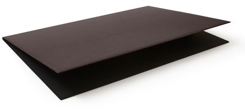 Eglooh - Gemini - Aufklappbare Schreibtischunterlage Leder Dunkel Braun cm 65x45 - Innenseele aus Aluminium, Innenteil mit weichem Stoff, handwerkliche Nähten - Made in Italy