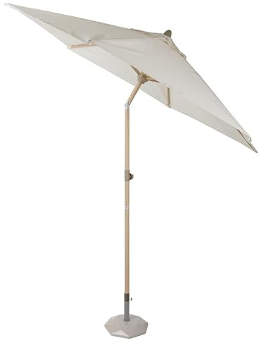 Brigros Estosa - Ombrellone Da Giardino Diametro 3 Metri Con Palo Centrale Effetto Legno, Ombrellone Da Esterno Con Struttura In Alluminio Con Rifiniture In Acciaio, Base Non Inclusa