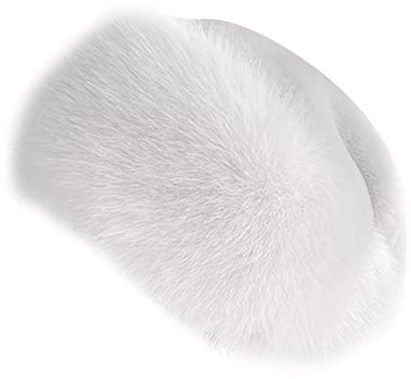 Herbests Fellmütze Pelzmütze ,Wintermütze mit Fleecefutter mütze Faux Fuchs Pelz Warm Weich Russische Kunstpelzmütze Klassische Russische Kosakenmütze für Reisen,Skifahren,Wandern,HER0121871,Weiß