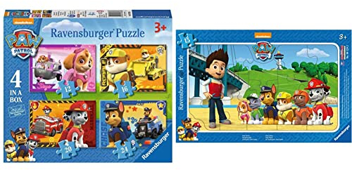 Ravensburger Paw Patrol 7033, Mehrfarbig & Kinderpuzzle - 06124 Paw Patrol - Rahmenpuzzle für Kinder ab 3 Jahren, mit 15 Teilen