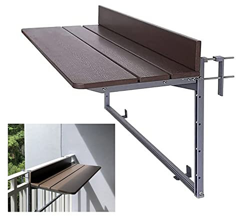 Balkontisch Klappbar Hängetisch,balkonhängetisch,Balkonhängetisch Klappbar,Hängetisch Gartentisch Klapptisch,terassenmöbel Außen,5-Fach Höhenverstellbar,Klappbar Balkontisch,Hängetisch Für Garten ( Co