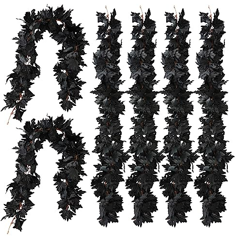 PARTY JOY Fall Garland, 6 Pcs 1,7 m Artificial Autumn Maple Leaves Garland Autumn Decorations, Fall Hanging Plant For Home Garden Wall Doorway Backdrop Halloween Decoration