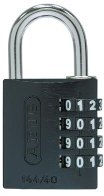 ABUS Zahlen-Vorhangschloss 144/40 Lock-Tag Aluminium, schwarz