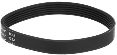 sourcing map 125J6 Rubber Poly V Belt, 6 Ribs PJ V-Ribbed Belt 317mm Length x 14mm Width x 3.5mm Thick, Industrial Transmission Drive Belt