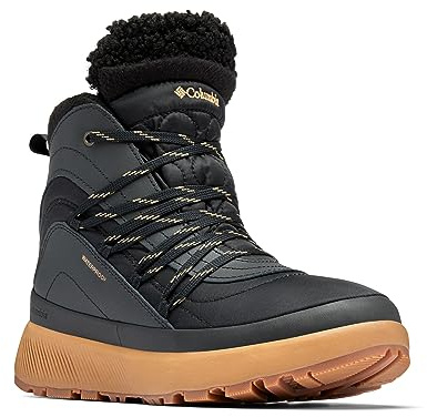 Columbia Womens Red Hills Omni-Heat Insulated Waterproof Snow Boot, Black/Sahara, 11