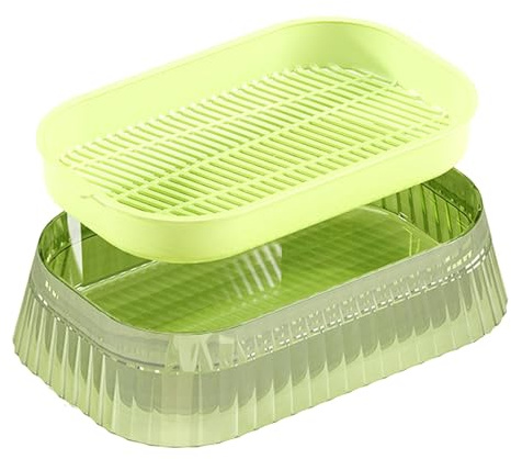 COMFOLIVING Cat Grass Planter, Seed Sprouting Tray For Cat Grass, Household Cat Grass Cup, Convenient Cat Grass Box Planting Box With Layered Design, Hydroponic Cat Grass Planter