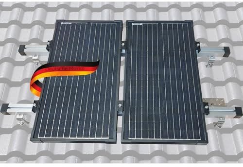 SCHWAIGER SOZM2250 Solarmodul Montage-Set Ziegeldach Befestigung Solarpanel Balkonkraftwerk Halterung Dachmontage Dachhalterung Solaranlage Dach-Halter PV-Module