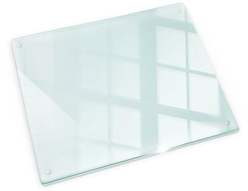 Wallfluent Tabla de Cortar 60x52 cm Transparente Durable Para la cocina De cristal