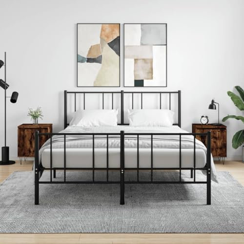 LAPOOH Nachttische 2 STK. Räuchereiche 40x35x50 cm Holzwerkstoff, Nachtschrank, Nachtkonsole, Bedside Tables, Beistellschrank, Nachtkästchen, Nachtkommode, Nightstand 826887