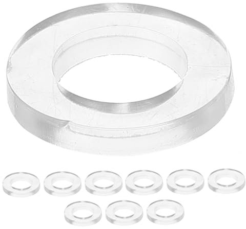 GARVALON Duschschlauch Dichtungsringe Gummi Unterlegscheiben 10 Stück 3/4 Zoll Transparent Ersatzdichtung für Duschschlauch Zubehör Wasser und Luftdicht