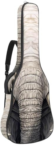 Tasche für Akustikgitarre, schöne Tasche für 40/41/42 Zoll Gitarren, wasserdichte Gigbag mit Schutzschicht, Gitarren-Rucksack, bunter Elefant, mehrfarbig, 42.9x16.9x4.7 in, Gitarrentasche