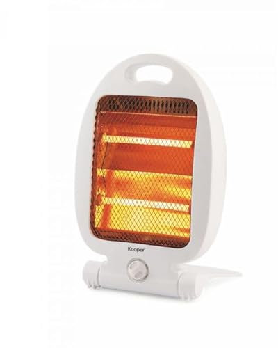 SQUADO Stufa al Quarzo Pieghevole, 400W/800W, Riscaldamento a Raggi Infrarossi, Ideale per Piccoli Ambienti